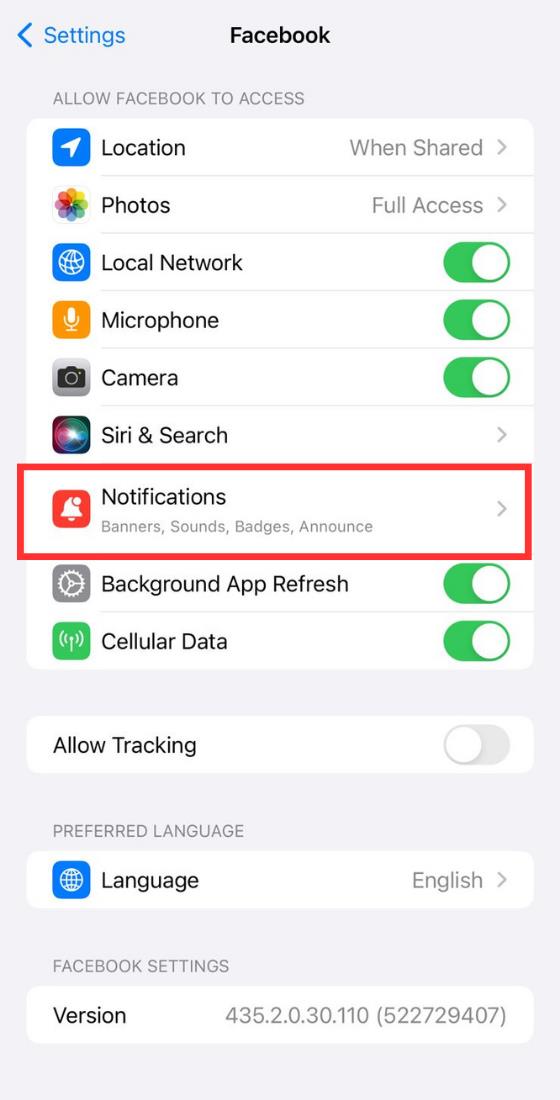 Telefon iOS Setări aplicație Buton Notificări