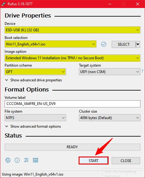 Beginnen Sie mit der Erstellung eines bootfähigen USB-Laufwerks für Windows 11 in Rufus