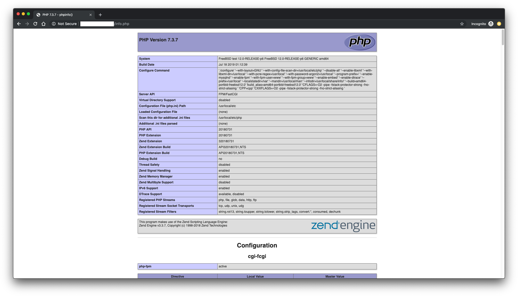 FreeBSD 12.0 पर Apache, MySQL और PHP (FAMP) स्टैक कैसे स्थापित करें