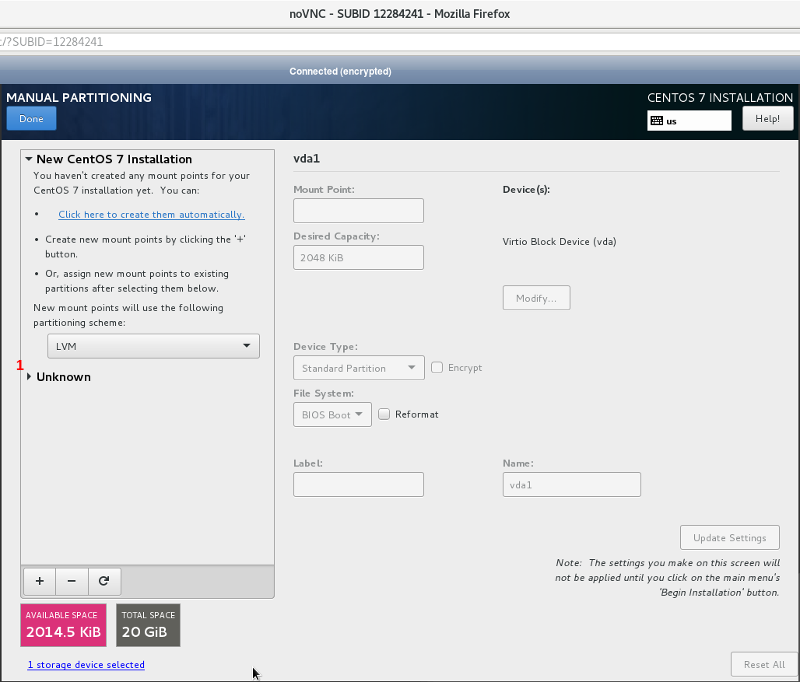 Instal dan Atur CentOS 7 untuk Membuka Kunci LVM dari Jauh pada Enkripsi Disk LUKS Menggunakan SSH