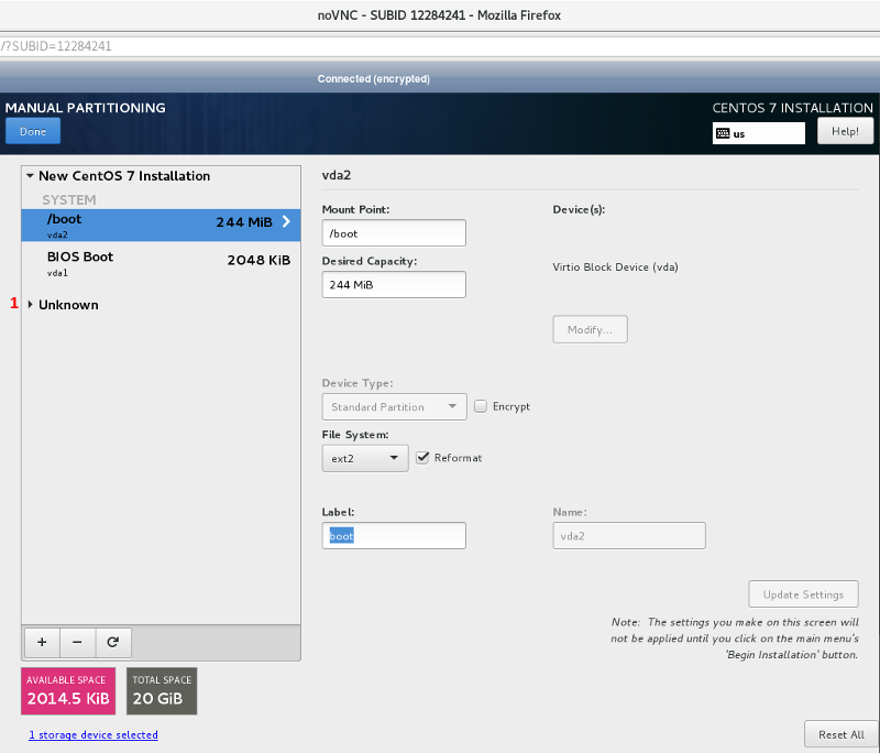 Instal dan Atur CentOS 7 untuk Membuka Kunci LVM dari Jauh pada Enkripsi Disk LUKS Menggunakan SSH