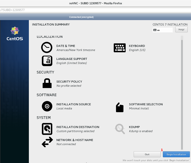 SSH를 사용하여 LUKS 디스크 암호화에서 LVM을 원격으로 잠금 해제하기 위해 CentOS 7 설치 및 설정