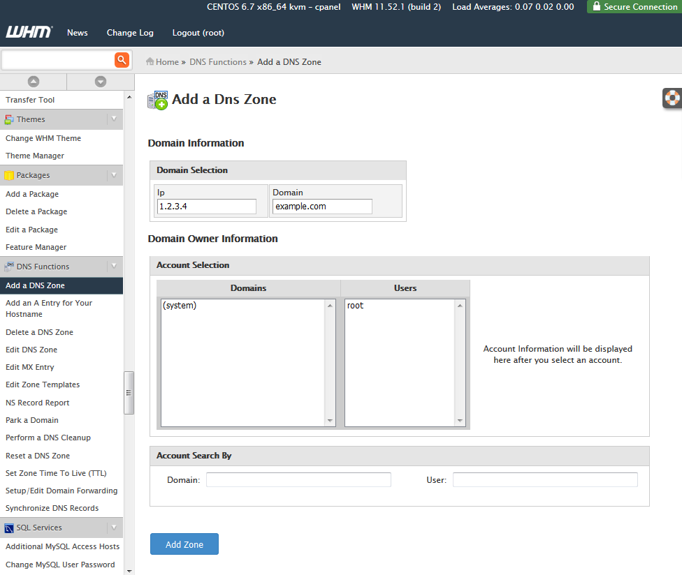 Cara Menambahkan Zona DNS di cPanel / WHM