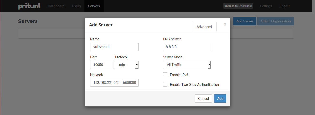 在Ubuntu 14.04上使用Pritunl设置VPN服务器