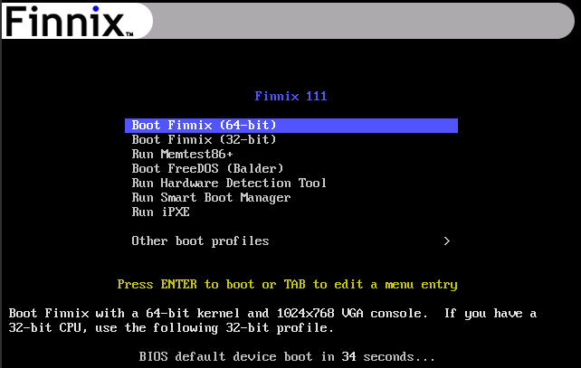 Finnix Rescue CDを使用してLinuxシステムをレスキュー、修復、またはバックアップする