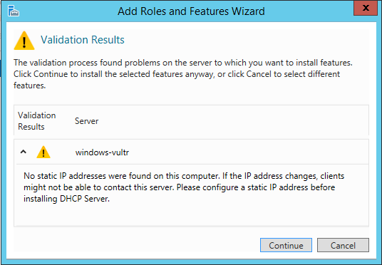 在Windows Server 2012上设置DHCP服务器