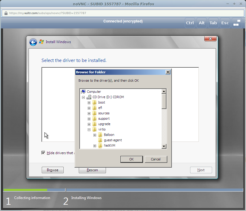 VirtIO 드라이버가있는 Windows 사용자 지정 ISO