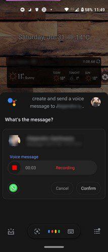 Cách gửi tin nhắn âm thanh với Trợ lý Google