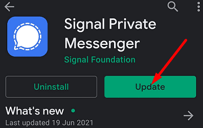 Signal App: l'operazione non può essere completata