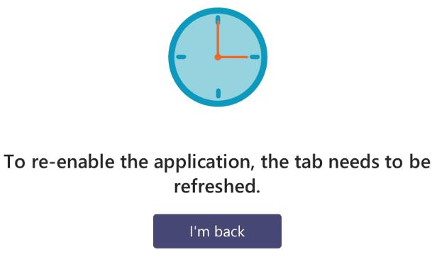 टीमें: ऐप को फिर से सक्षम करने के लिए, टैब को रीफ्रेश करें