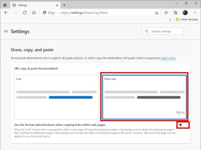 Microsoft Edge: لا يمكن نسخ ولصق عنوان URL