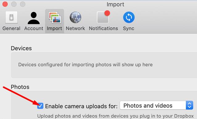 Düzeltme: Dropbox iPhone'da Yeni Fotoğraf Bulamıyor