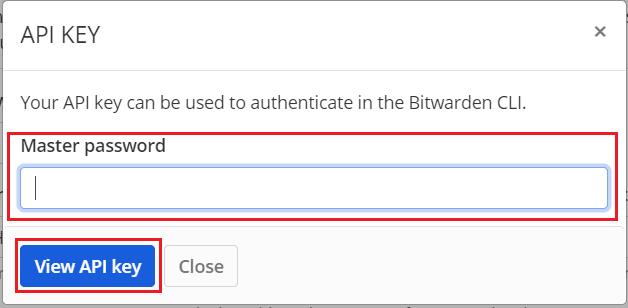 Bitwarden: Cách xem khóa API của bạn