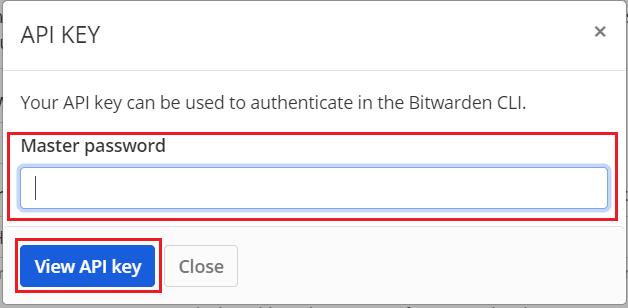 Bitwarden: So zeigen Sie Ihren API-Schlüssel an