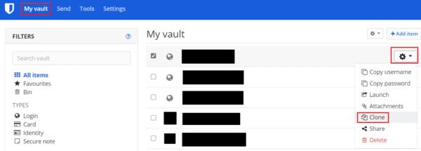 Bitwarden: So klonen Sie einen Eintrag