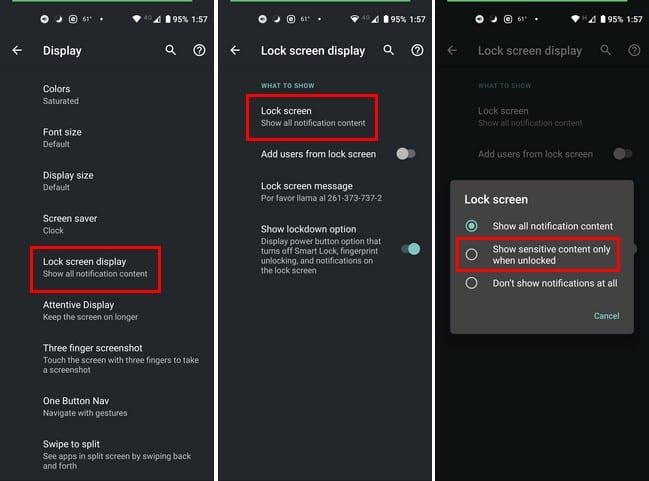 Cara Menyembunyikan Maklumat Sensitif pada Skrin Kunci Anda - Android