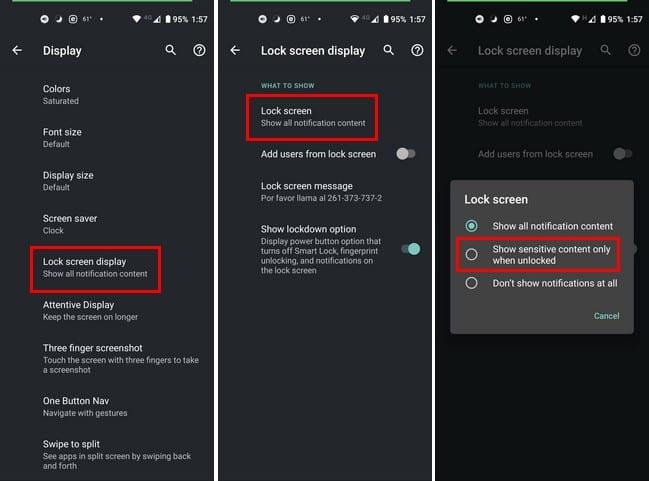 So verbergen Sie sensible Informationen auf Ihrem Sperrbildschirm – Android