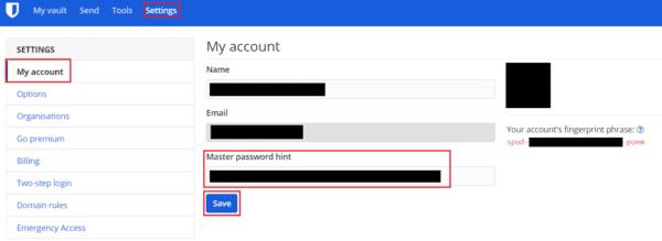 Bitwarden: hoe u uw hoofdwachtwoord kunt wijzigen Hint