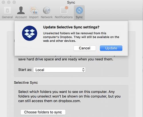 Dropbox Selective Sync: hoe deze functie te gebruiken en op te lossen