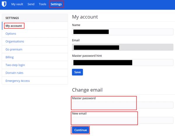Bitwarden: So ändern Sie Ihre E-Mail-Adresse