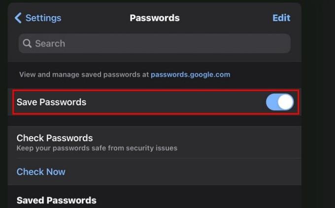 Ngăn Chrome yêu cầu lưu mật khẩu