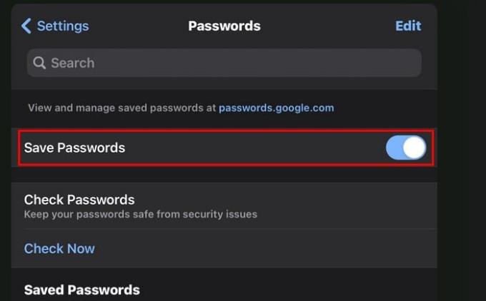 Impedisci a Chrome di chiedere di salvare una password