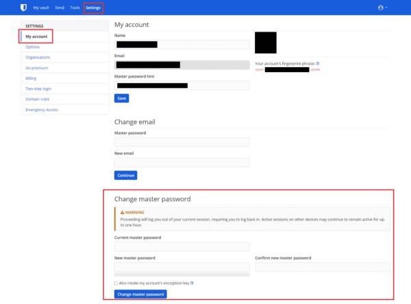 Bitwarden: So ändern Sie Ihr Master-Passwort