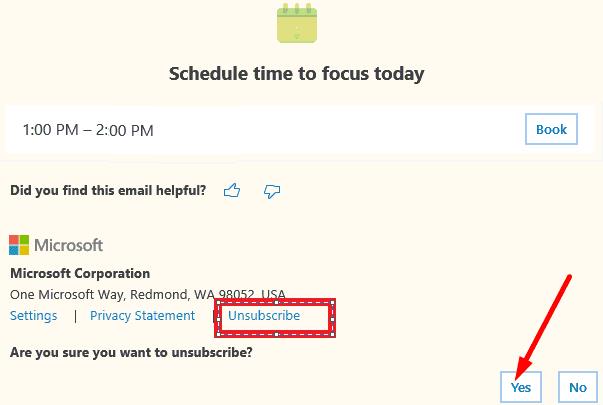 Correzione: impossibile annullare l'iscrizione al briefing giornaliero di Cortana