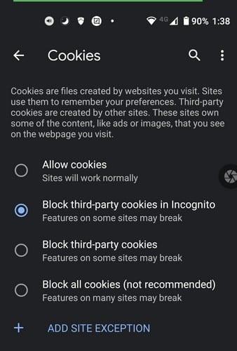 Cookies inschakelen en wissen in Chrome, Firefox en Chrome