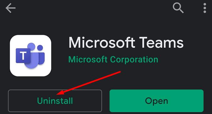 修正：Microsoft TeamsAndroidアプリが更新され続ける