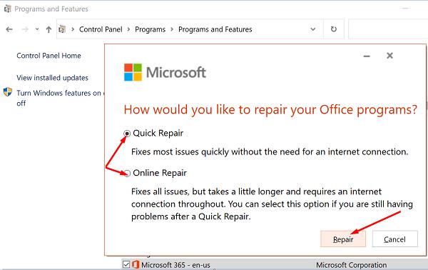 Fix Microsoft Office-foutcode 0x4004f00c