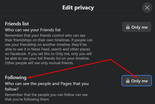 Hoe te verbergen wie je volgt op Facebook
