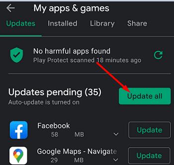 Cómo reparar el código de error 354 en Android