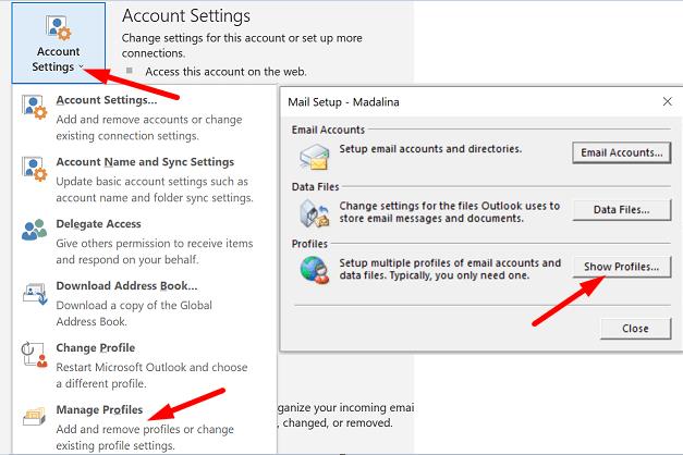 Khắc phục sự cố “Không thể mở bộ thư mục” trong Outlook?