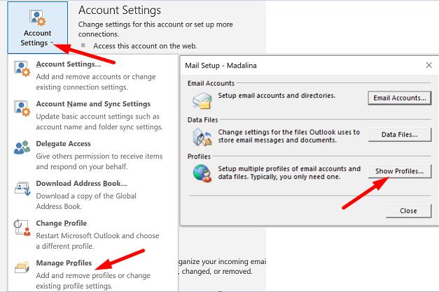 Fix "De set mappen kan niet worden geopend" in Outlook?