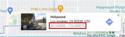 Google 地圖：如何查找某個位置的坐標
