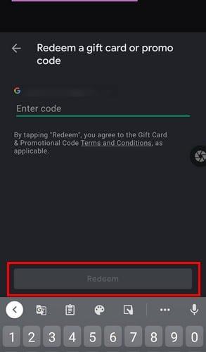Cách đổi thẻ quà tặng trên Google Play