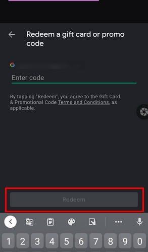 Cómo canjear una tarjeta de regalo de Google Play