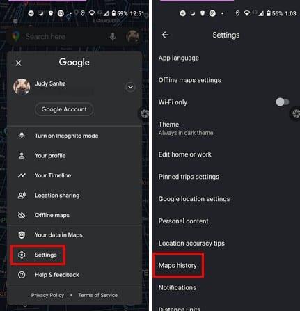 Toegang krijgen tot uw Google Maps-geschiedenis en deze wissen