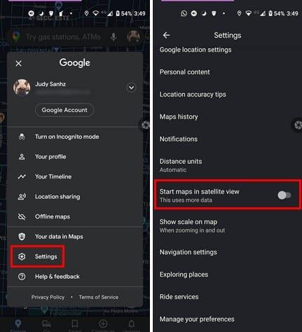 Luôn sử dụng Google Maps ở Chế độ xem vệ tinh