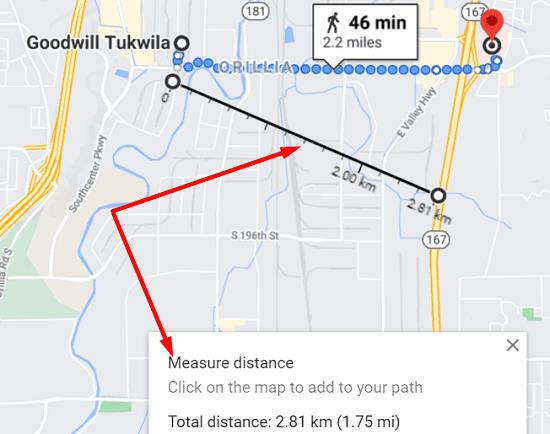 Google Maps: het halverwege punt vinden