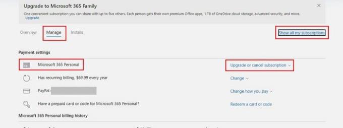 Cách hủy đăng ký Microsoft Premium của bạn