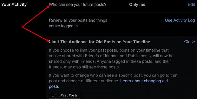 Facebook：一般公開または友達からすべての投稿を非表示にする方法