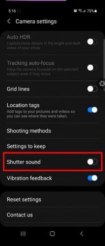 Cách tắt âm thanh màn trập của máy ảnh - Galaxy S 21 Plus