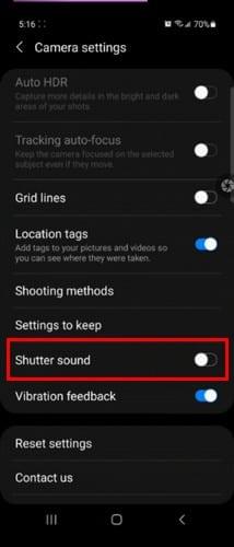 Cómo apagar el sonido del obturador de la cámara - Galaxy S 21 Plus