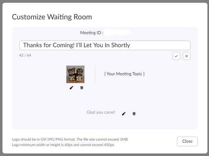 Come personalizzare la sala d'attesa Zoom