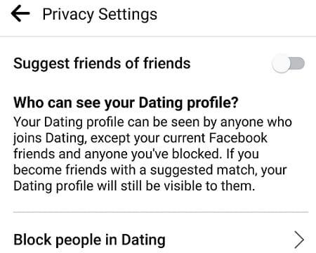 Você pode ocultar seu perfil de namoro no Facebook?