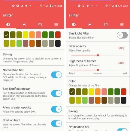 5 applicazioni indispensabili per il filtro della luce blu per Android