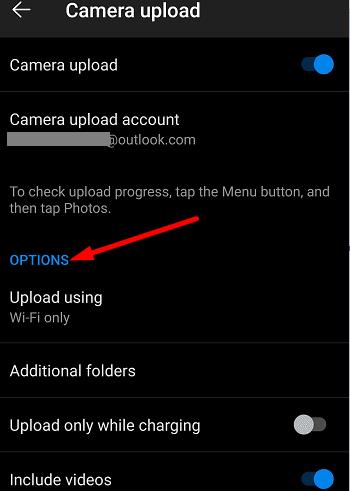 修復：OneDrive Android 相機上傳不起作用