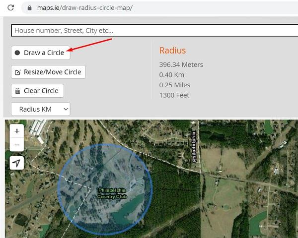 ¿Puedes dibujar un radio en Google Maps?